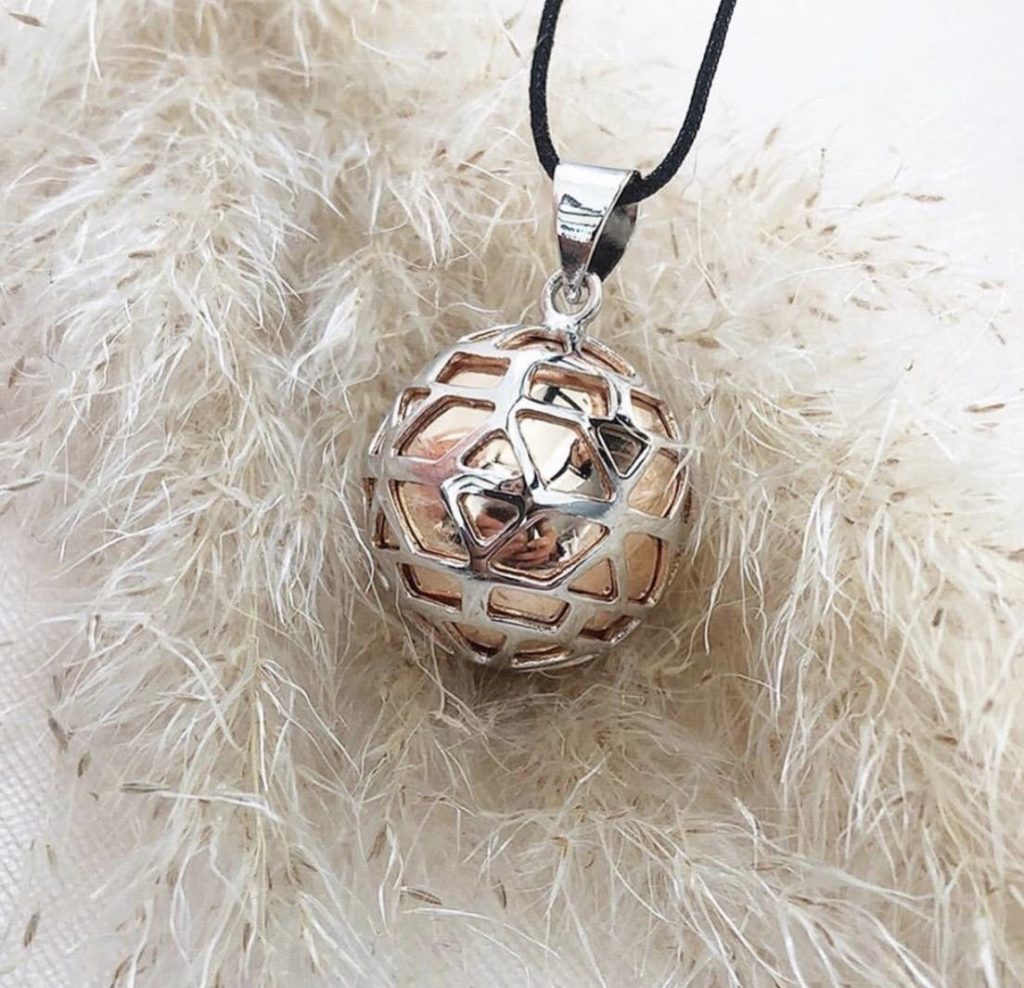 Bola EVA doré à l'or rose fin/rhodium de Cache Coeur