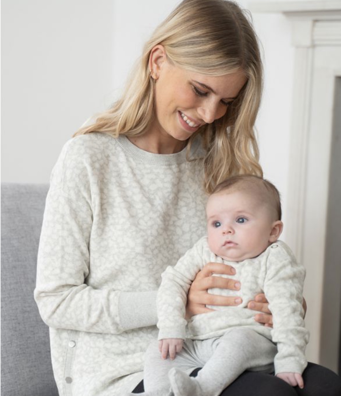 Pyjama de grossesse et d'allaitement/ Ensemble maman - bébé