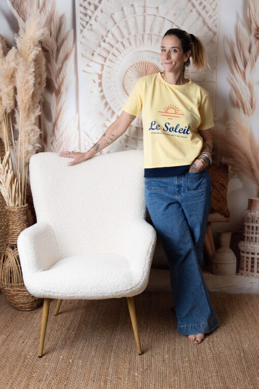 T-shirt allaitement LE SOLEIL, C'EST DANS LE COEUR QU'IL SE TROUVE – Image 3