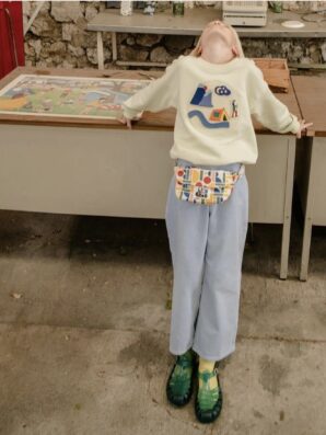 Sweat à scratch vert pâle (3-4 / 5-6 ans)