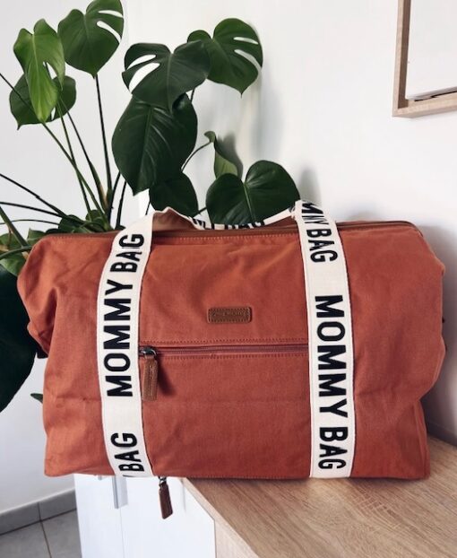 Sac à langer MOMMY BAG Signature Large Canvas terracotta (existe en vert) de Childhome – Image 7