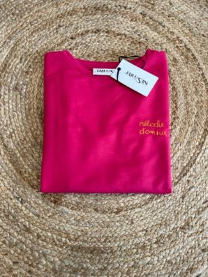 T shirt MELODIE DAMOUR rose