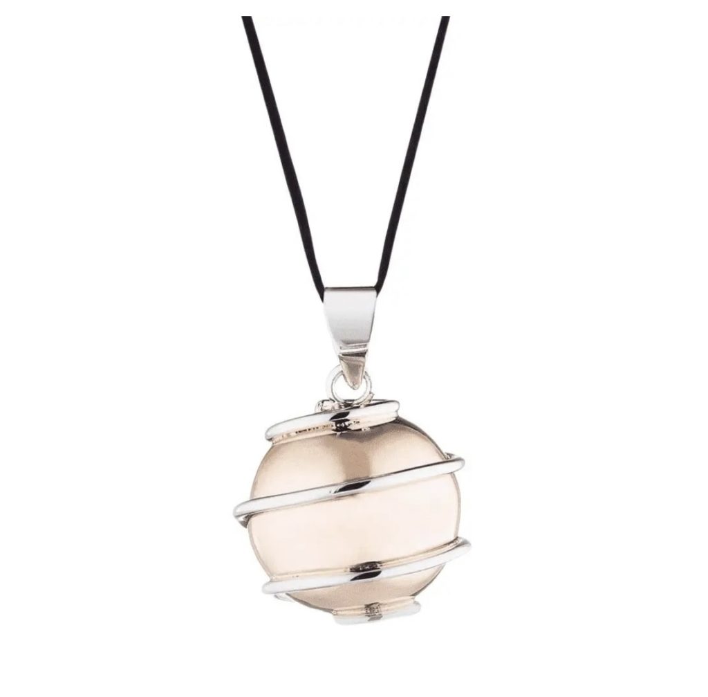 Bola TWIST rhodium, plaqué or rose, cordon noir de Cache Coeur