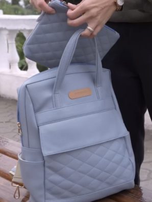 Sac à langer CAMY Bleu (existe en Rose Poudré) de la marque Primanata