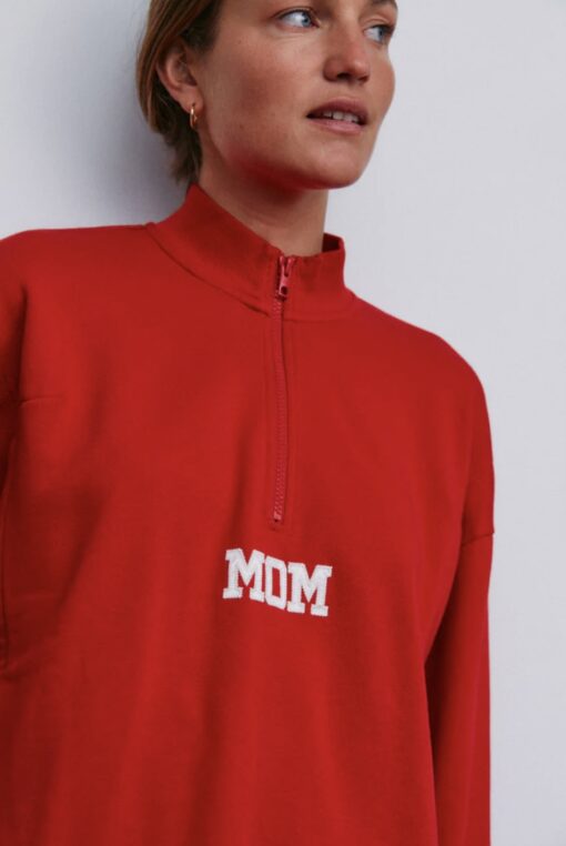 Sweat allaitement MOM RED col montant