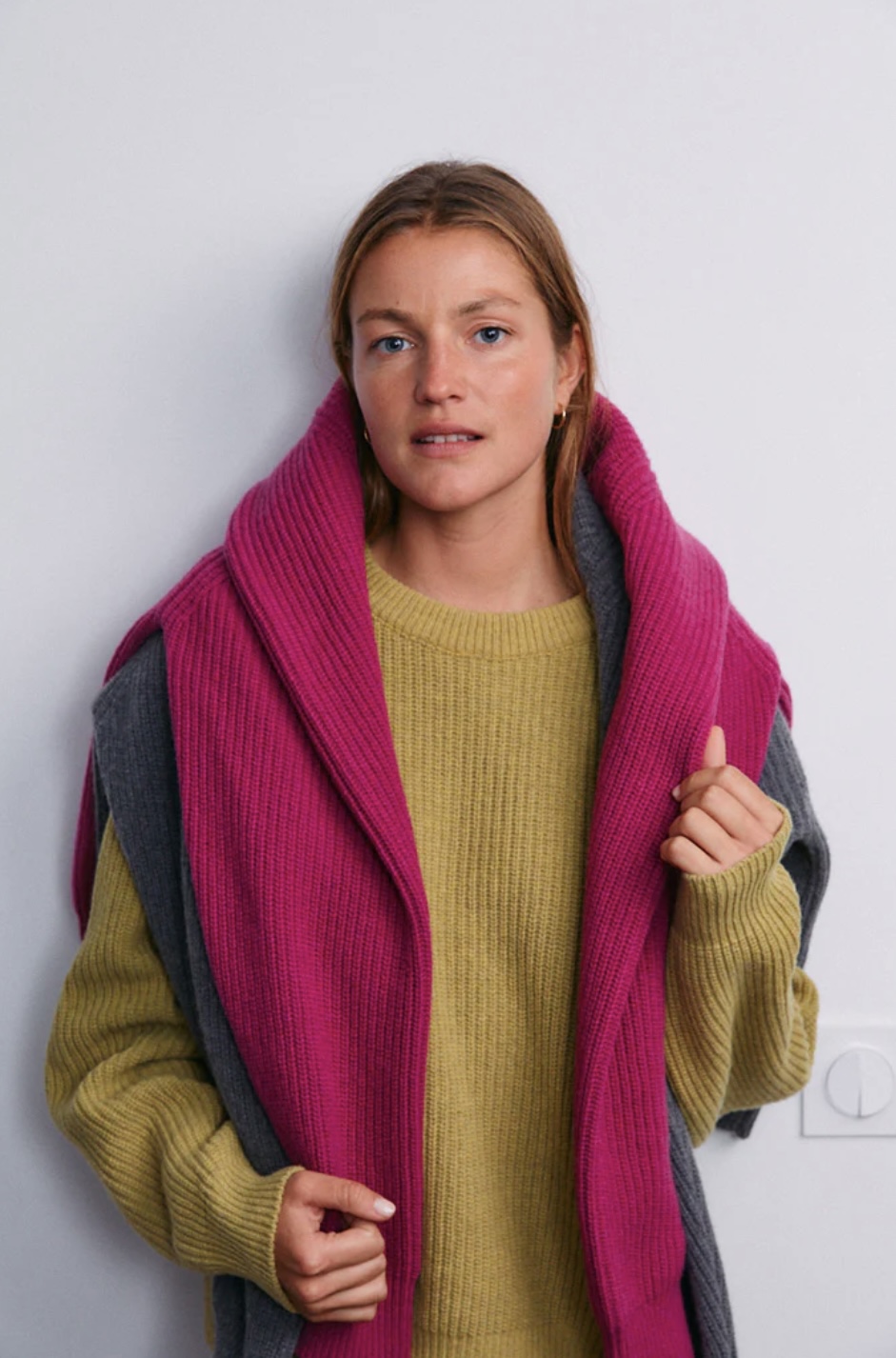 Pull PULL UP Fuchsia Gris Perle Anis