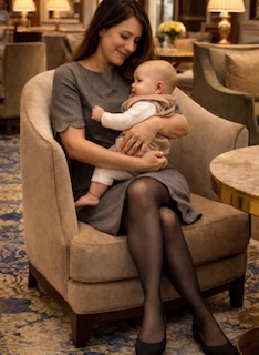 Robe allaitement PIERRE DE LUNE de la marque suisse JALLU'S'IN