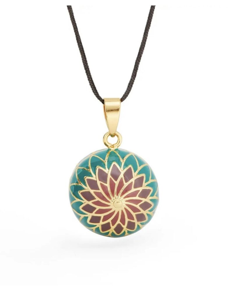Bola MAGNOLIA - Email multicolor - Doré Or 18 carats de Cache Coeur