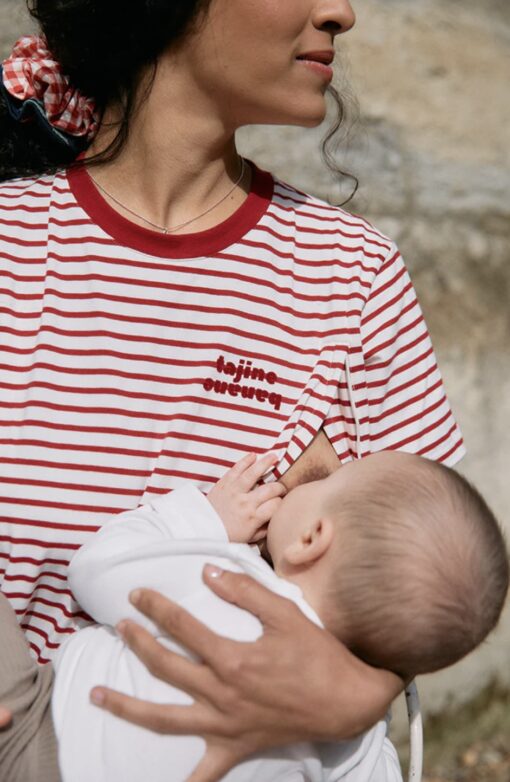 Robe d'allaitement TEE marinière (existe en nombreux coloris) de Tajinebanane – Image 3