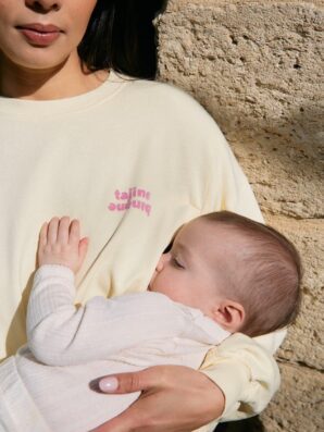 Sweat allaitement P'ALLAITE jaune de Tajinebanane