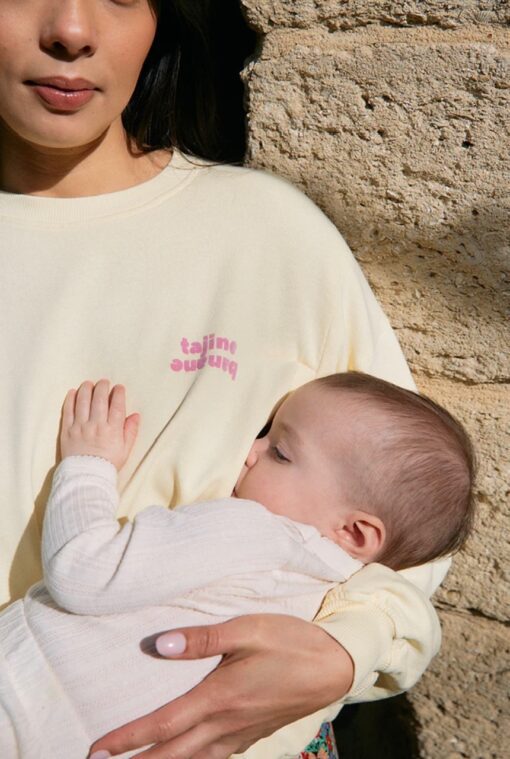 Sweat allaitement P'ALLAITE jaune de Tajinebanane