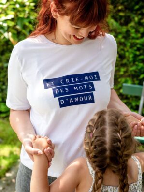 T-shirt allaitement ET CRIE-MOI DES MOTS D'AMOUR de la marque JALLU'S'IN