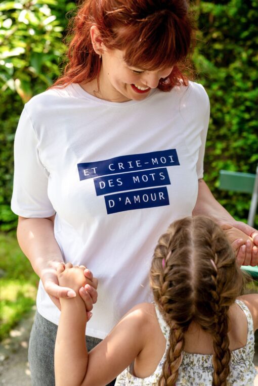 T-shirt allaitement ET CRIE-MOI DES MOTS D'AMOUR de la marque JALLU'S'IN