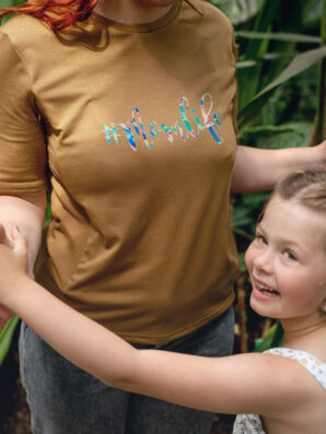 T-shirt allaitement #MOMLIFE camel de la marque JALLU'S'IN