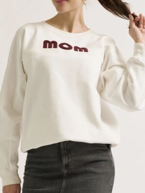 Sweat Grossesse/Allaitement MOM ivoire de Cache Coeur (existe en 2 coloris)