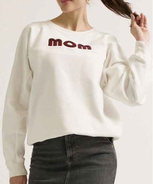 Sweat Grossesse/Allaitement MOM ivoire de Cache Coeur (existe en 2 coloris)