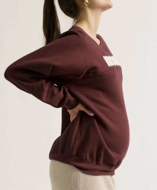 Sweat Grossesse/Allaitement MOM ivoire de Cache Coeur (existe en 2 coloris) – Image 8
