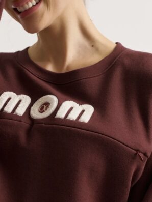 Sweat Grossesse/Allaitement MOM prune de Cache Coeur (existe en 2 coloris)