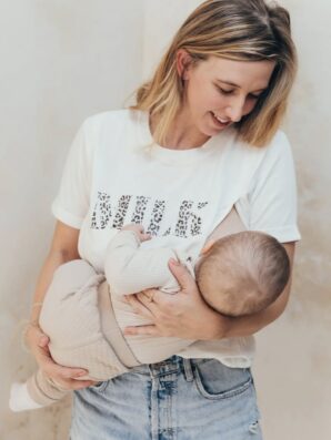 T-shirt d'allaitement MILK LEO de la marque 23 MAI PARIS