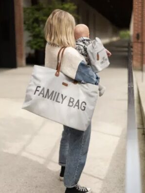Sac à langer FAMILY BAG Canvas Gris de Childhome