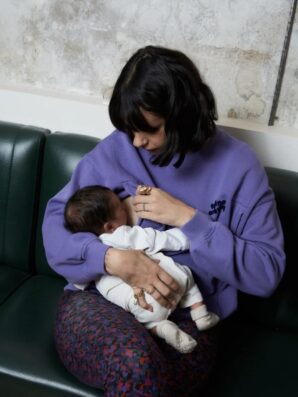 Sweat allaitement adapté à la grossesse P'ALLAITE Violet de Tajinebanane