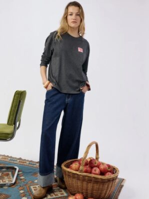 Haut allaitement manches longues adapté à la grossesse LOVERS Dark de Tajinebanane