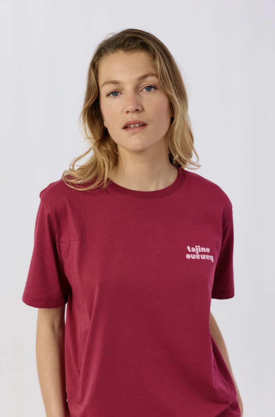 T shirt PALLAITE Grenat 2