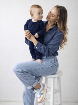 Chemise allaitement BLEU DENIM de JALLU'S'IN