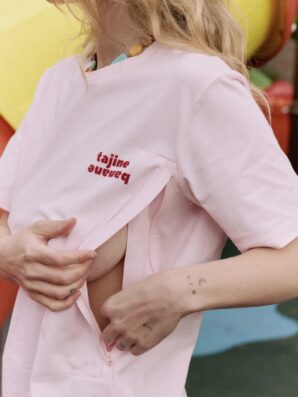 T-shirt allaitement P'ALLAITE Rose de Tajinebanane