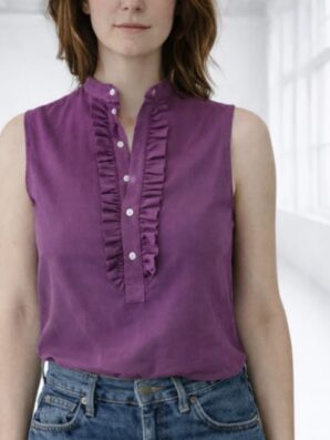 Blouse allaitement sans manches PRUNE SAUVAGE de JALLU'S'IN