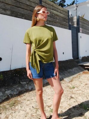 T-shirt allaitement adapté à la grossesse NOUE de Tajinebanane