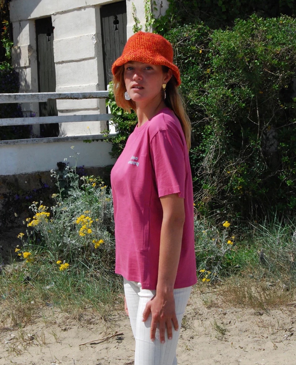 T shirt allaitement PALLAITE Framboise 2