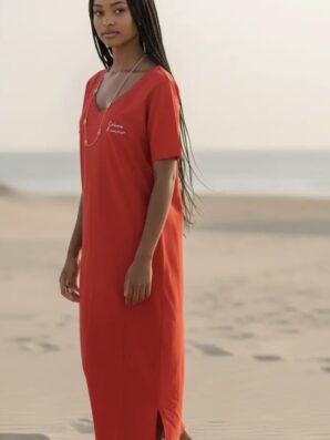 Grossesse et allaitement 3 Robe Grossesse/Allaitement rouge CREME D'AMOUR de Limky